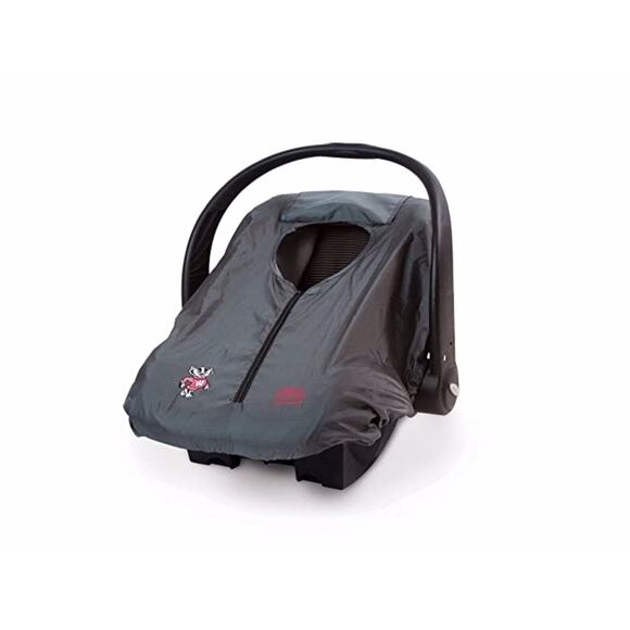 Wisconsin Badgers NCAA Cozy Cover Combo Pack Sun/Bug & Lightweight Car Seat Baby - Picture 5 of 6